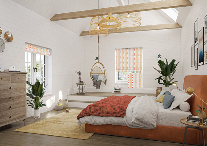 City Lines, Orange - Roman Blind - Image 6